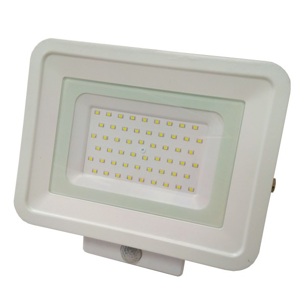  30W LED prožekt.PIR SMD2700K CLASSIC  IP65 baltas