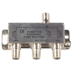 TV-SAT daliklis 1>3 DC pass 5-2400MHz 3WAY