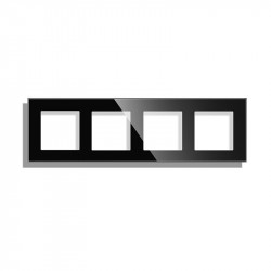 FSSR4B rėmelis 4v. stiklinis, juodas FS