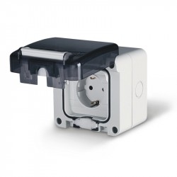 Lizdas SCHUKO s/ž 16A IP66 95x95 Protec 137.6407