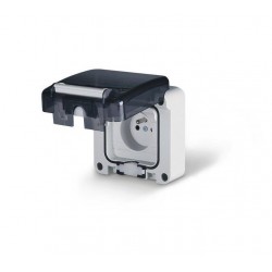 Lizdas su įž. 2P+T 16A 250V 95x95 137.4407 INCASSO