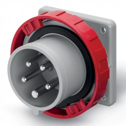 Šakutė 5p 32A IP67 panel.ties. 75x75mm 248.3297