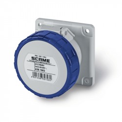 Lizdas 3p 16A IP67 panel.tiesi  75x75mm 428.1663