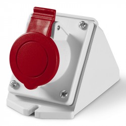 Lizdas 5p 16A IP44 stacionar. Eur.Scame 512.1657