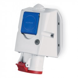 Lizdas 5p 32A IP44 +SCHUKO COMBI stac. 513.3257-GF