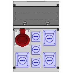 Block5 skydelis 14mod 6x230V+1x32A 632D.X3222
