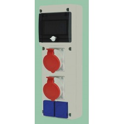 Block3 skydelis 6mod 2x230V+2x16A 632D.W11