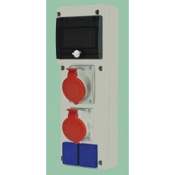 Block3 skydelis 6mod 2x230V+1x16A+1x32A 632D.W13