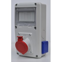 Enerbox skydelis 6mod.1x16A+2x230V 633D.1W