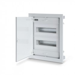 Skydelis 24+4mod.įleidž. su N+PE baltos dur.Scame