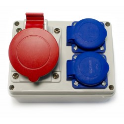 Dėžutė su lizdais 1x16A+2x230V 686D.122