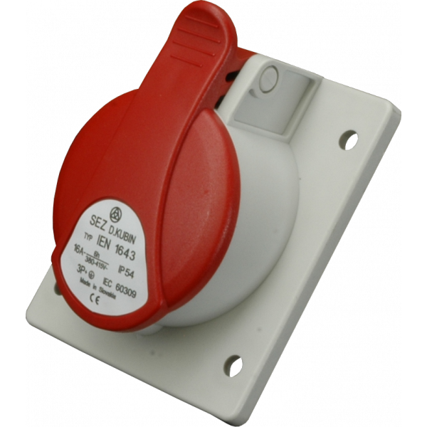 Lizdas 4p 16A panelinis IP44 IEN1643