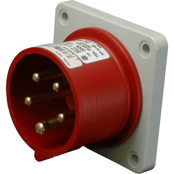 Šakutė 5p 32A panelinė tiesi IP44 IRRN3253