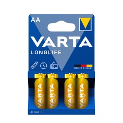 Elementai AA 1.5V Alkaline Longlife VARTA 1/4