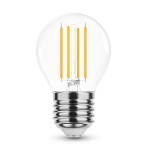 LED lempa E27 4W 2700K G45 470Lm mini Filam 360*