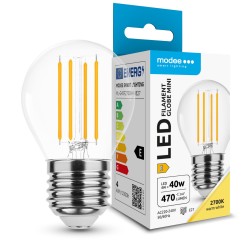 LED lempa E27 4W 2700K G45 470Lm mini Filam 360*