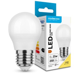 LED lempa E27 2.9W 2700K 250Lm  G45 5metai