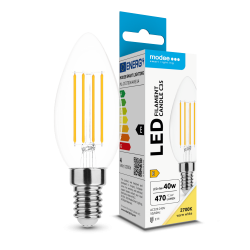 LED lempa E14 4W 2700K 470Lm  žv.C35 Izzo Fil 360*
