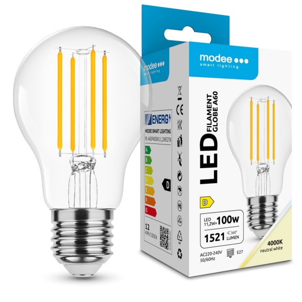 LED lempa E27 11.2W 4000K A60 1521Lm Izzo Fil 360* LED lempa E27 11.2W 4000K A60 1521Lm Izzo Fil 360*