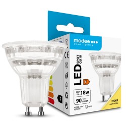 LED lempa Gu10 1W 2700K 90Lm  stiklas 36° 5metai
