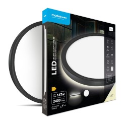 LED pan.18W 4000K 2400Lm d293x28 apv. juod rėm