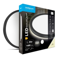 LED šviest 12W 4000K 1400Lm ø190x28mm juod apv