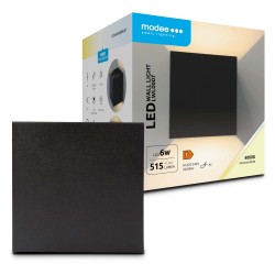 LED šv sienai 6W 4000K515lm 100x100x100mm IP65 juo