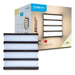 LED šv sienai 8W 4000K610lm 120x120x92mm IP65 b/j