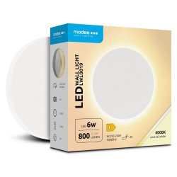LED šv sienai 6W 4000K 800lm Ø130x42mm IP65 baltas