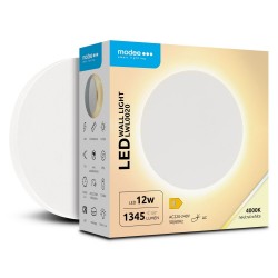 LED šv sienai 12W 4000K 1345lm Ø160x60mm IP65 balt