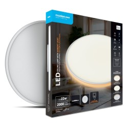 LED pan.22W 4000K 2000Lm d400x45apv.balt švieč rėm