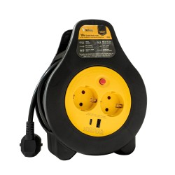 Ilgiklis-ritė 10m 2v s/ž 3x1.5mm*+USB C+ USB A