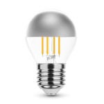 LED lempa E27 4W 2700K G45 400Lm Silver Fil 5metai