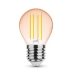 LED lempa E27 4W 1800K G45 300Lm Amber Filam dimer