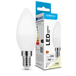 LED lempa E14 7W 4000K C37 700Lm žv. mat. 5 metai