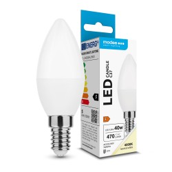 LED lempa E14 4.9W 4000K C37 470Lm žv.mat 5 metai