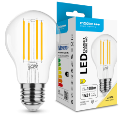 LED lempa E27 11.2W 2700K A60 1521Lm Filam 5m