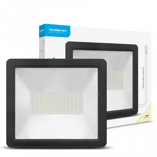 100W LED prožekt. 4000K 9000Lm IP65 SMD juod 100W LED prožekt. 4000K 9000Lm IP65 SMD juod
