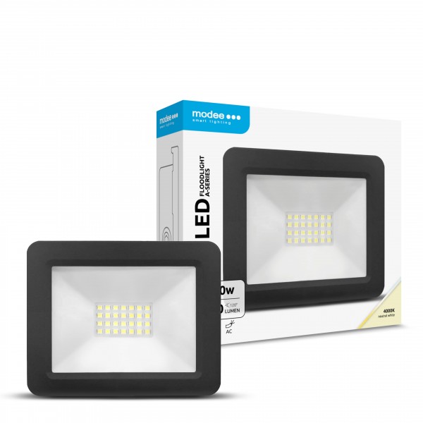  20W LED prožekt. 4000K 1600Lm IP65  juod
