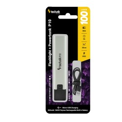 Žibint LED USB 100Lm 10m 10val IP44 122x26mm balt