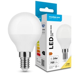LED lempa E14 7W 2700K G45 700Lm 5metai