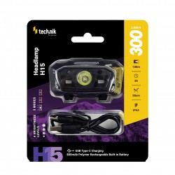 Žibint LED ant galvos USB 300Lm 50m 10val IP65