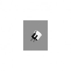 Kištukas su įžeminimu 10052 baltas lenktas