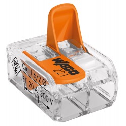 Jungtis Wago   2x0.2-4 mm² universali  221-412/100