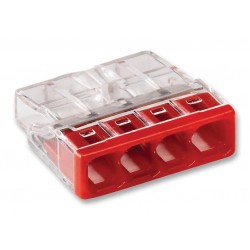 Jungtis Wago  4x0.5-2.5mm² raudona 2273-204/100