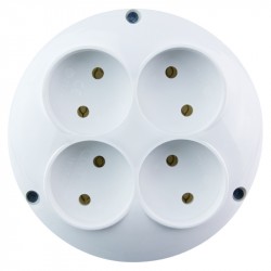 Šakotuvas 10A/ /2300W, 4 dalių, baltas, be įž.