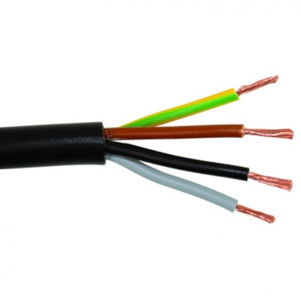  4x  1.0 OWY/H05VV-F kabelis juodas (100m)