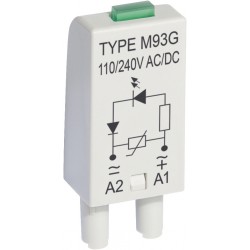 Modulis M93G 110/230VAC/DC žal LED/varistor.RELPOL