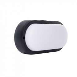 LED šv 15W 1250Lm 4000K IP54 juod oval GERMINA