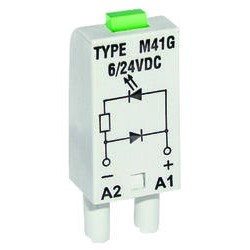 Modulis M41G 6/24V DC pilkas, žal.diod. LED RELPOL